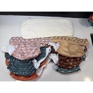 Mama Koala Reusable Cloth Diapers with 6 Inserts - Set of 6